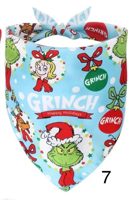 Grinch Christmas bandana