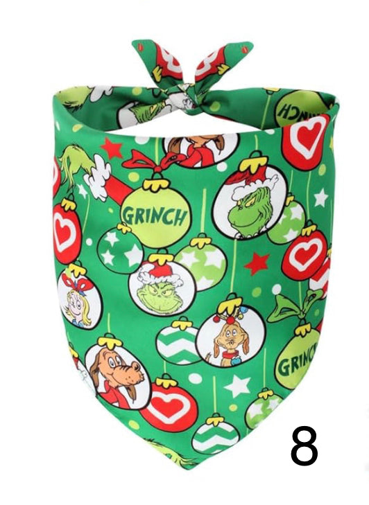 Grinch Christmas bandana