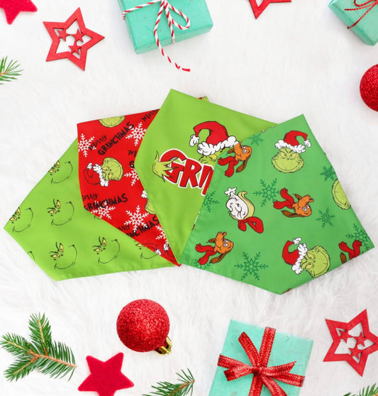 Grinch Christmas bandana