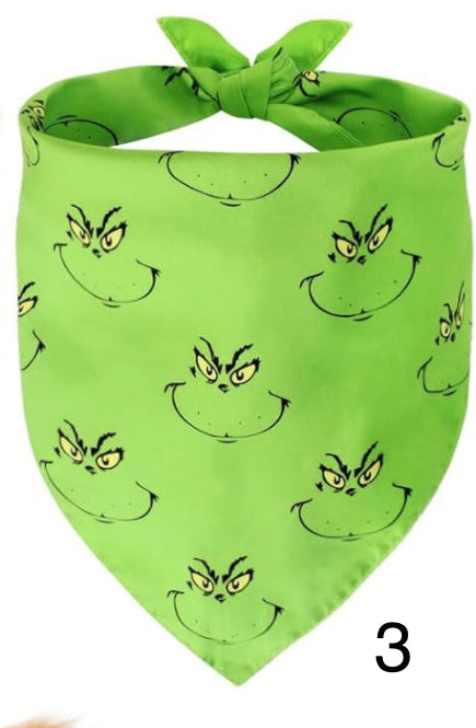 Grinch Christmas bandana