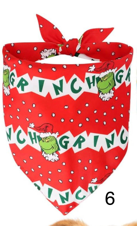 Grinch Christmas bandana