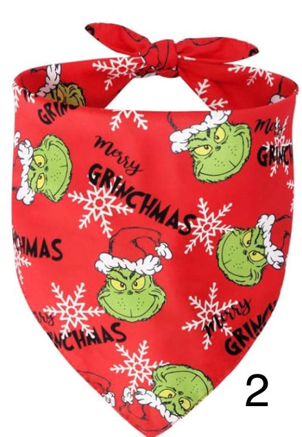 Grinch Christmas bandana