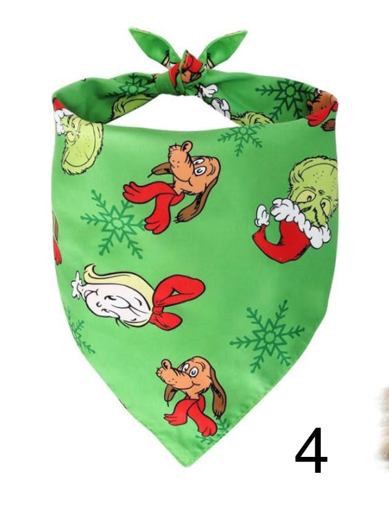 Grinch Christmas bandana