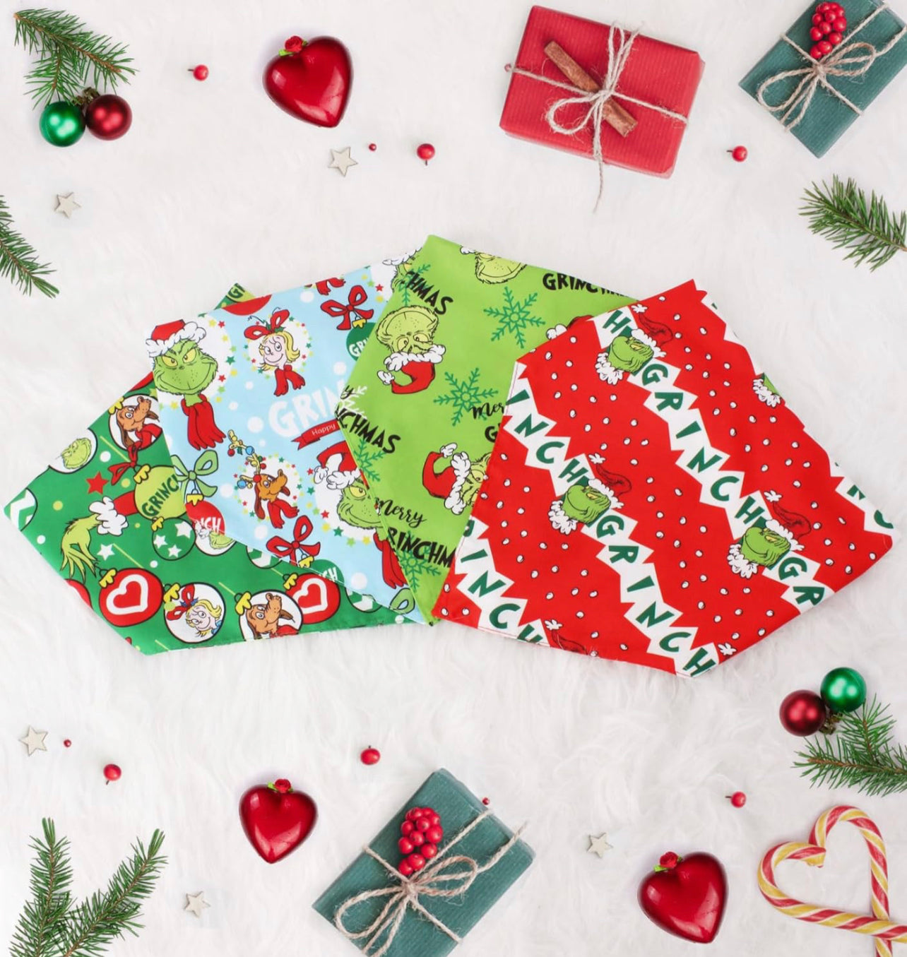 Grinch Christmas bandana