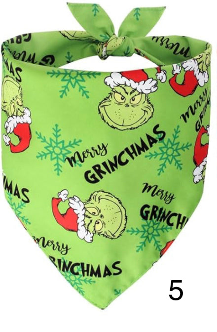 Grinch Christmas bandana