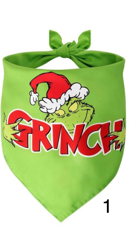 Grinch Christmas bandana