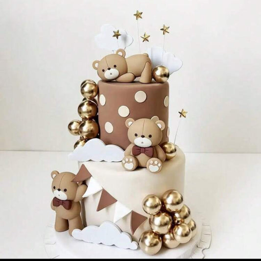 Brown bear Cake topper