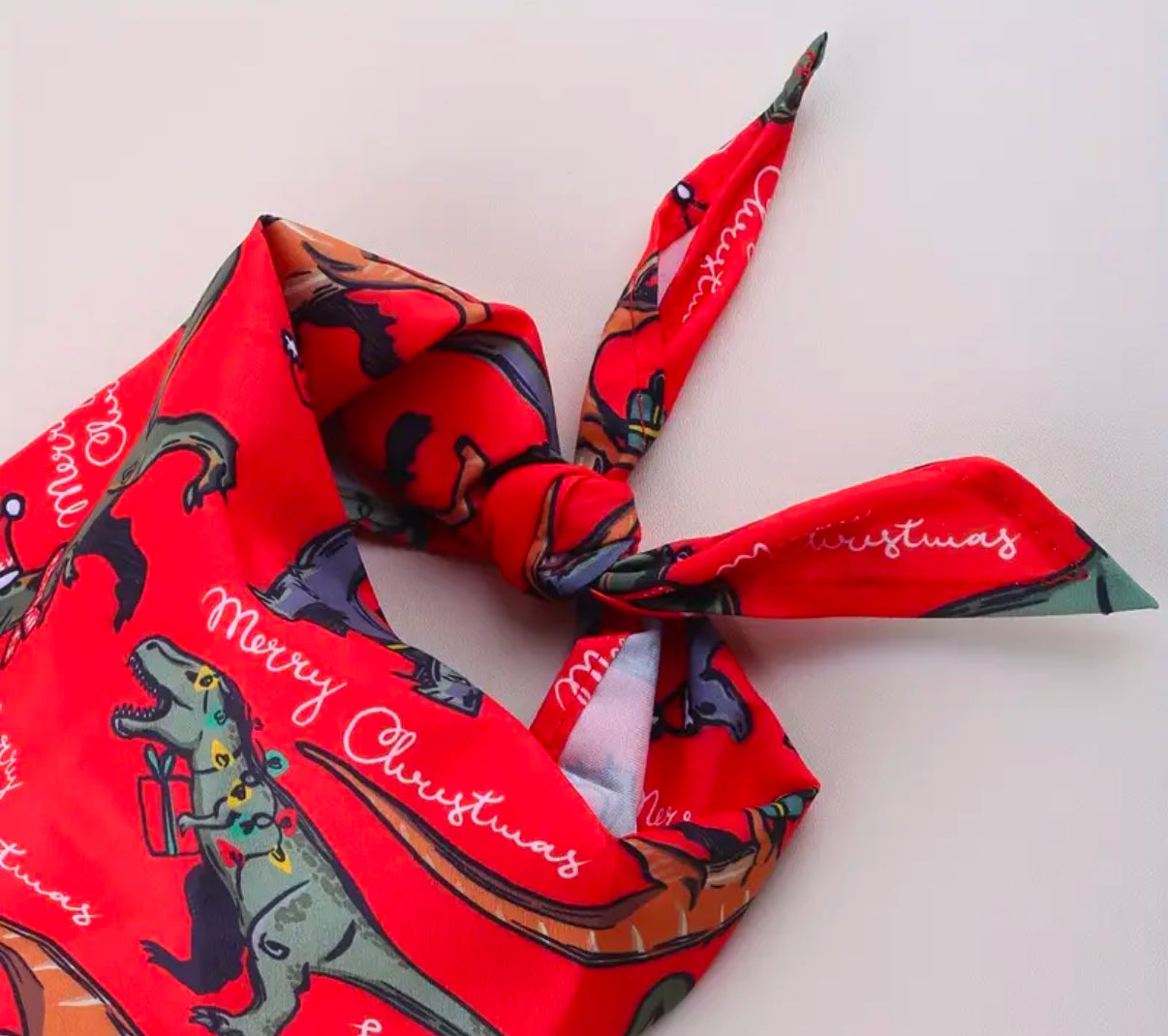 Dino Christmas bandana