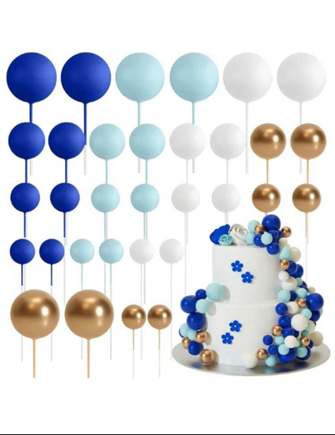 Blue Cake topper