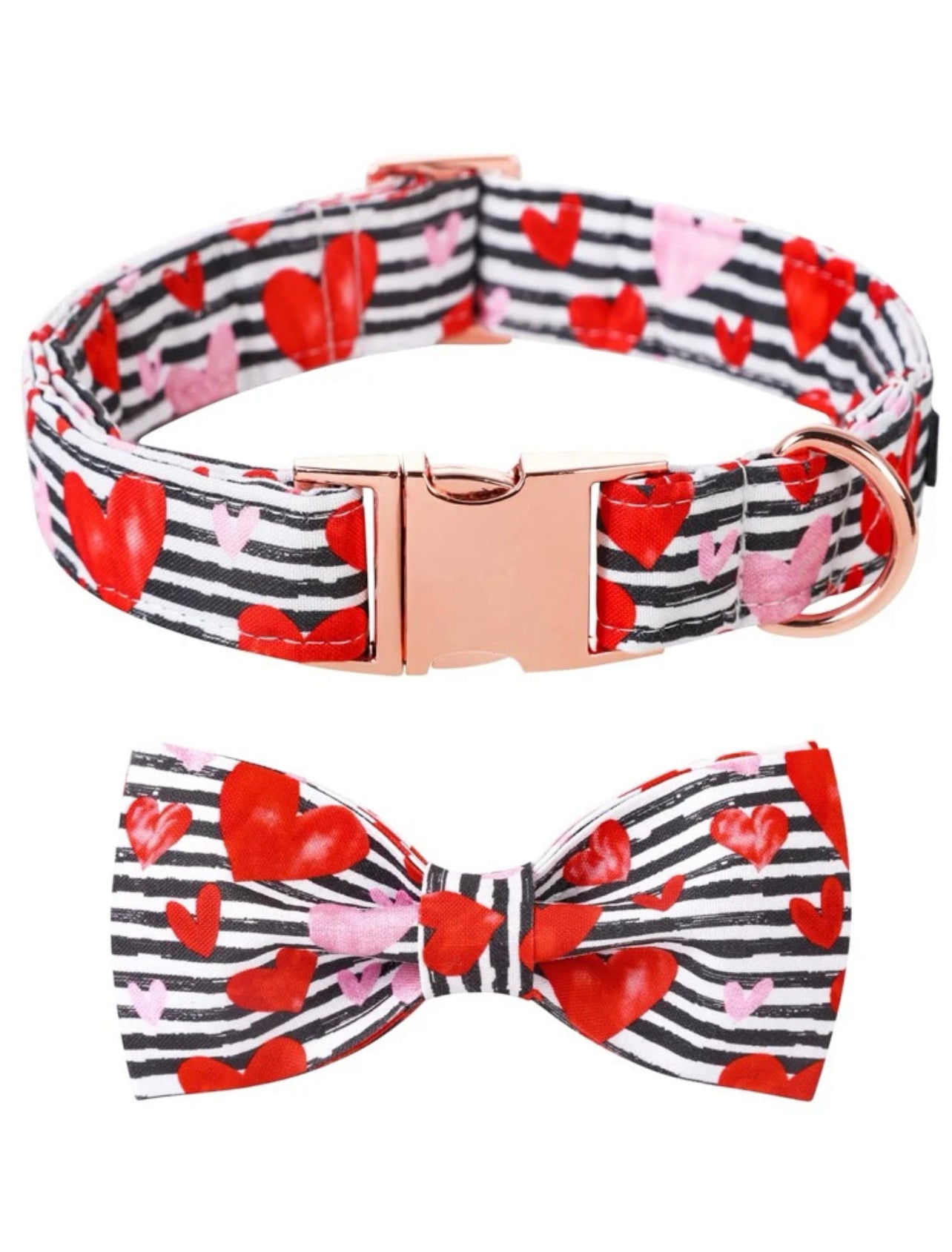 Red hearts collar