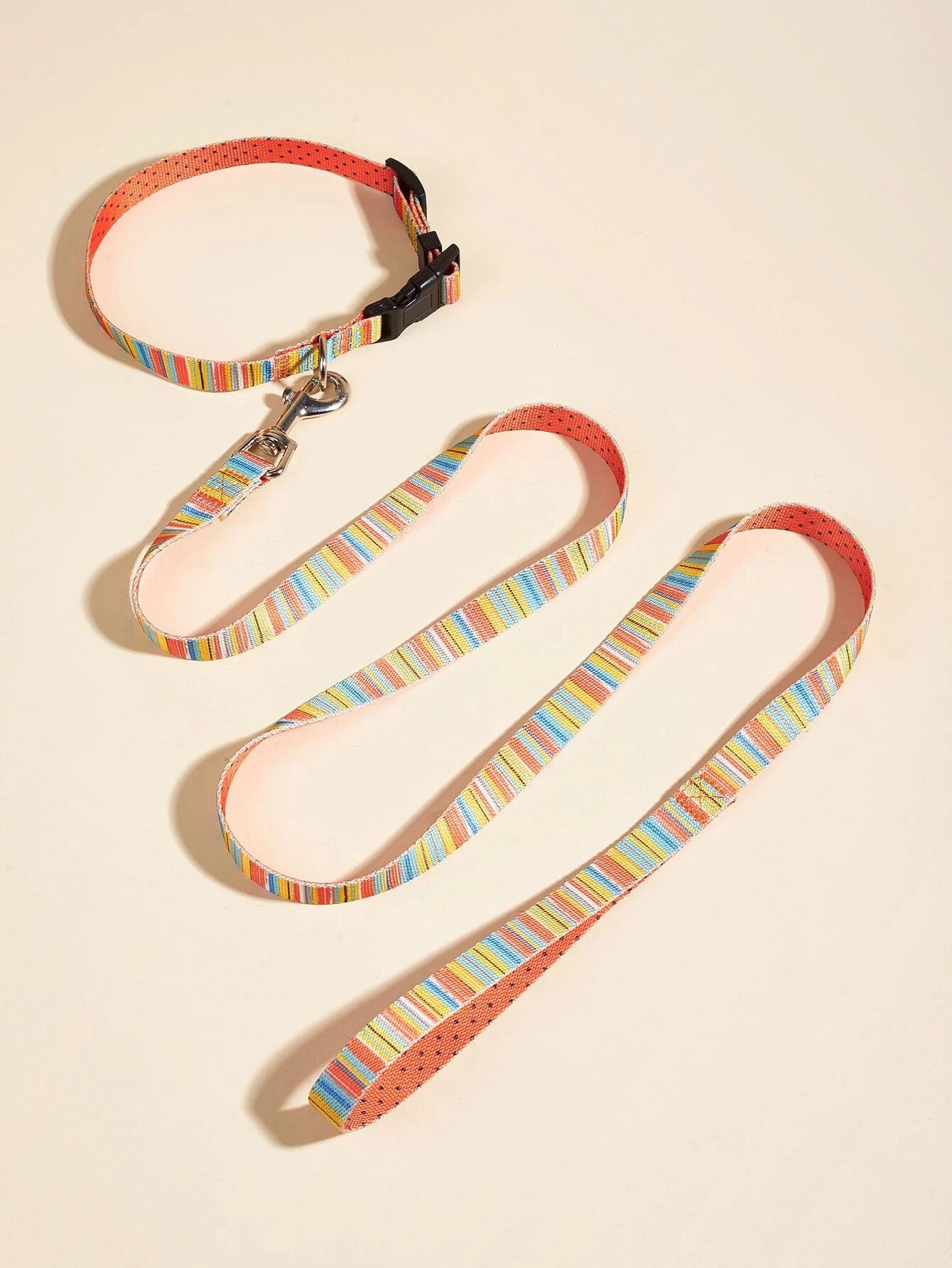 Set de leash y collar anaranjado