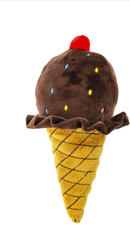 10" ice cream cone dog toy