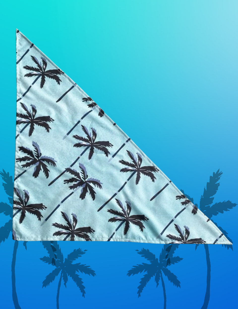 Blue Palm Bandana