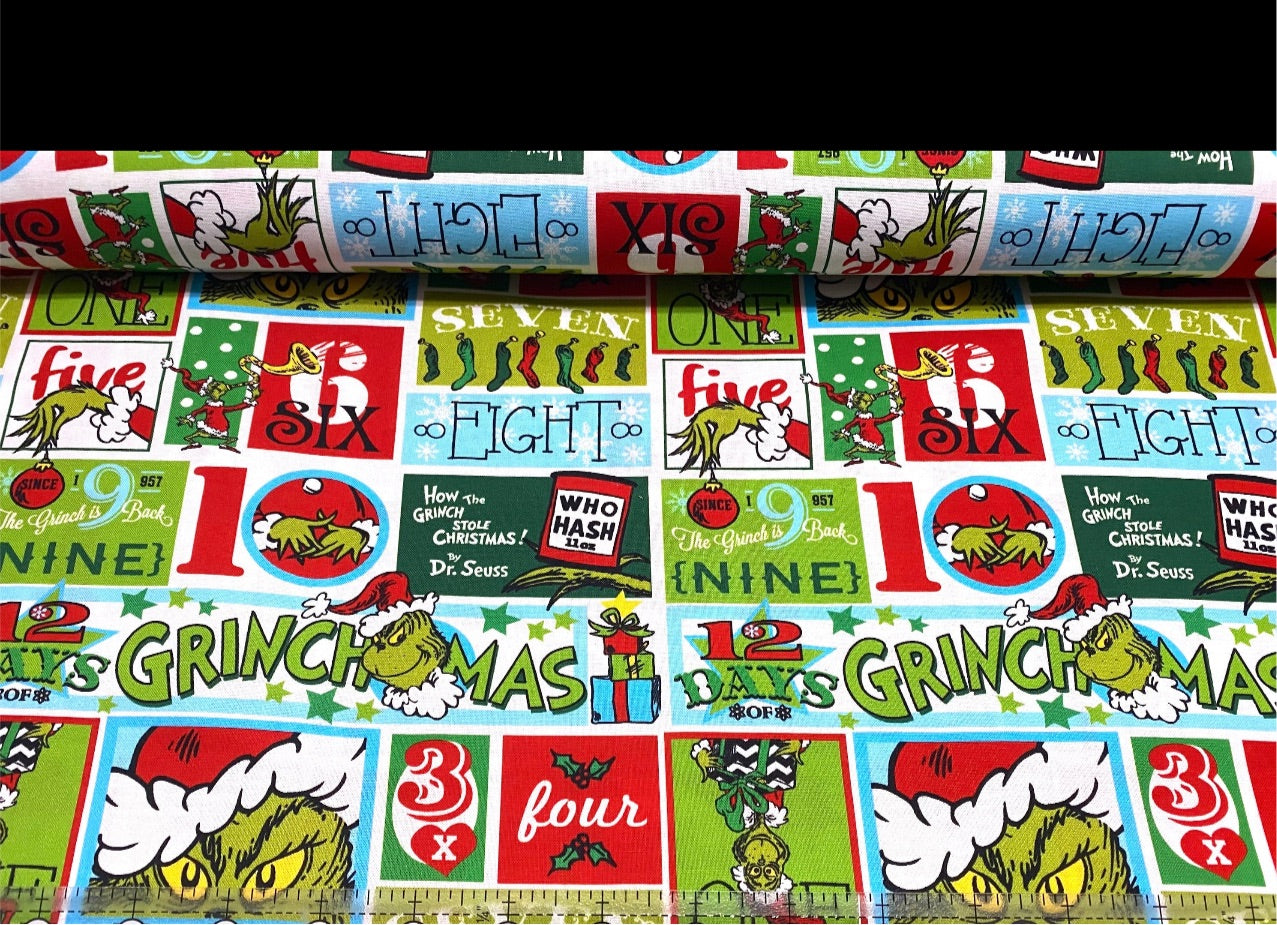 Grinch collage bandana