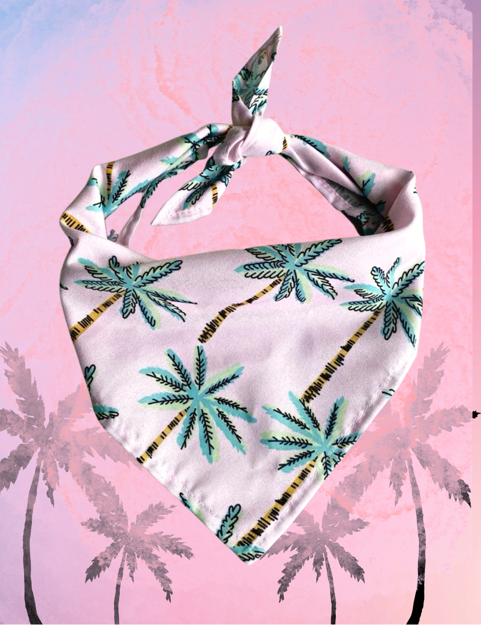 Pink Palm Bandana