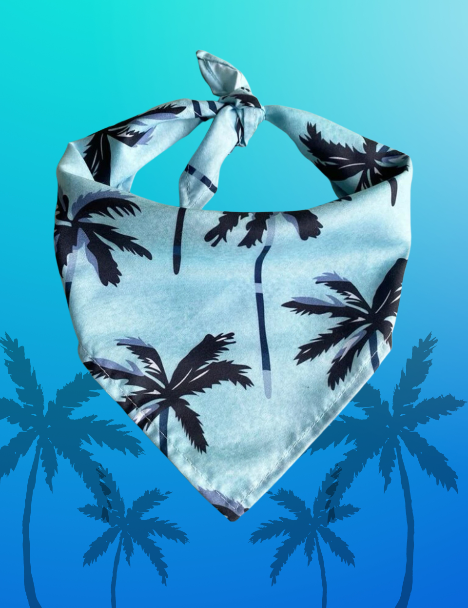 Blue Palm Bandana