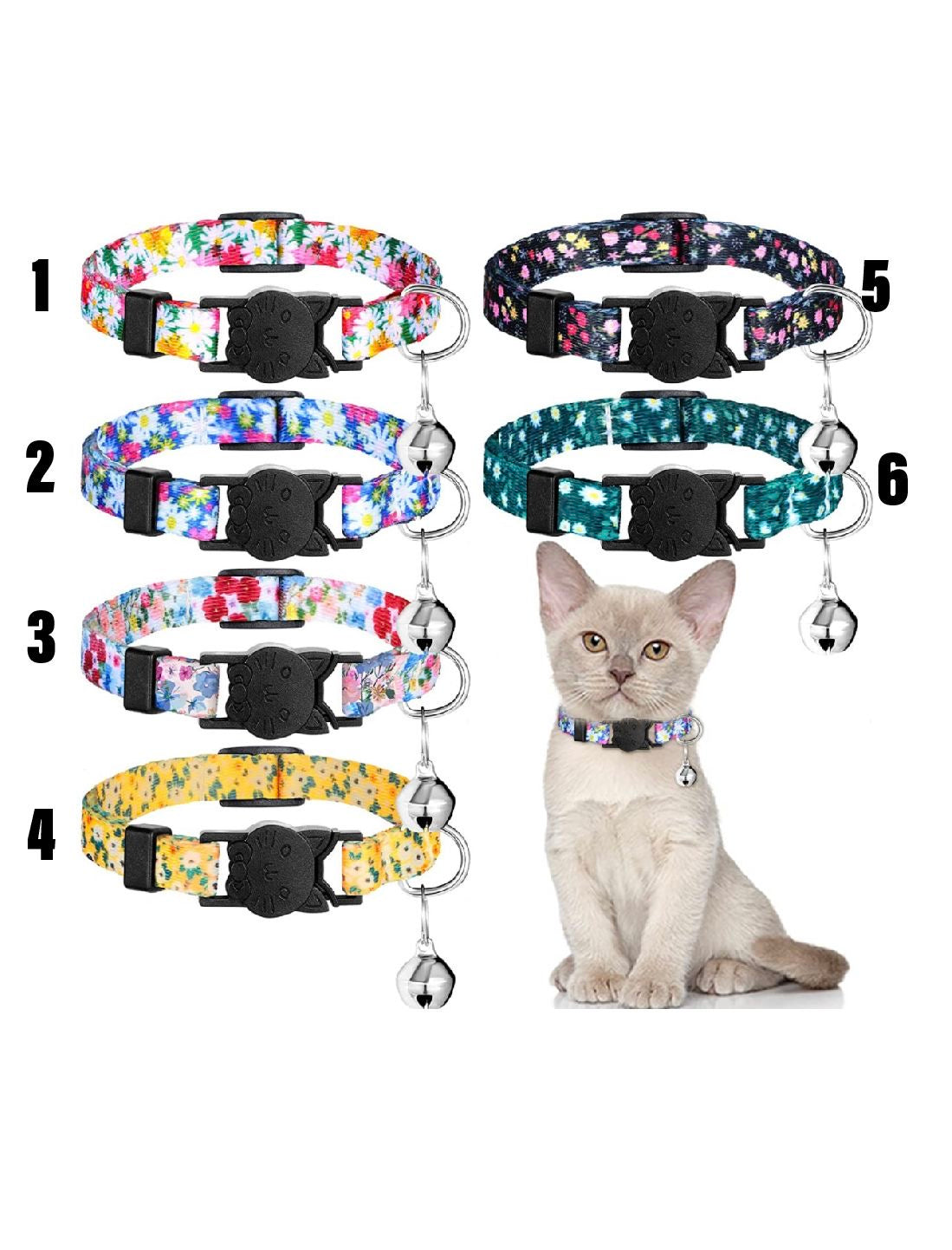 Collar de flores para gatos