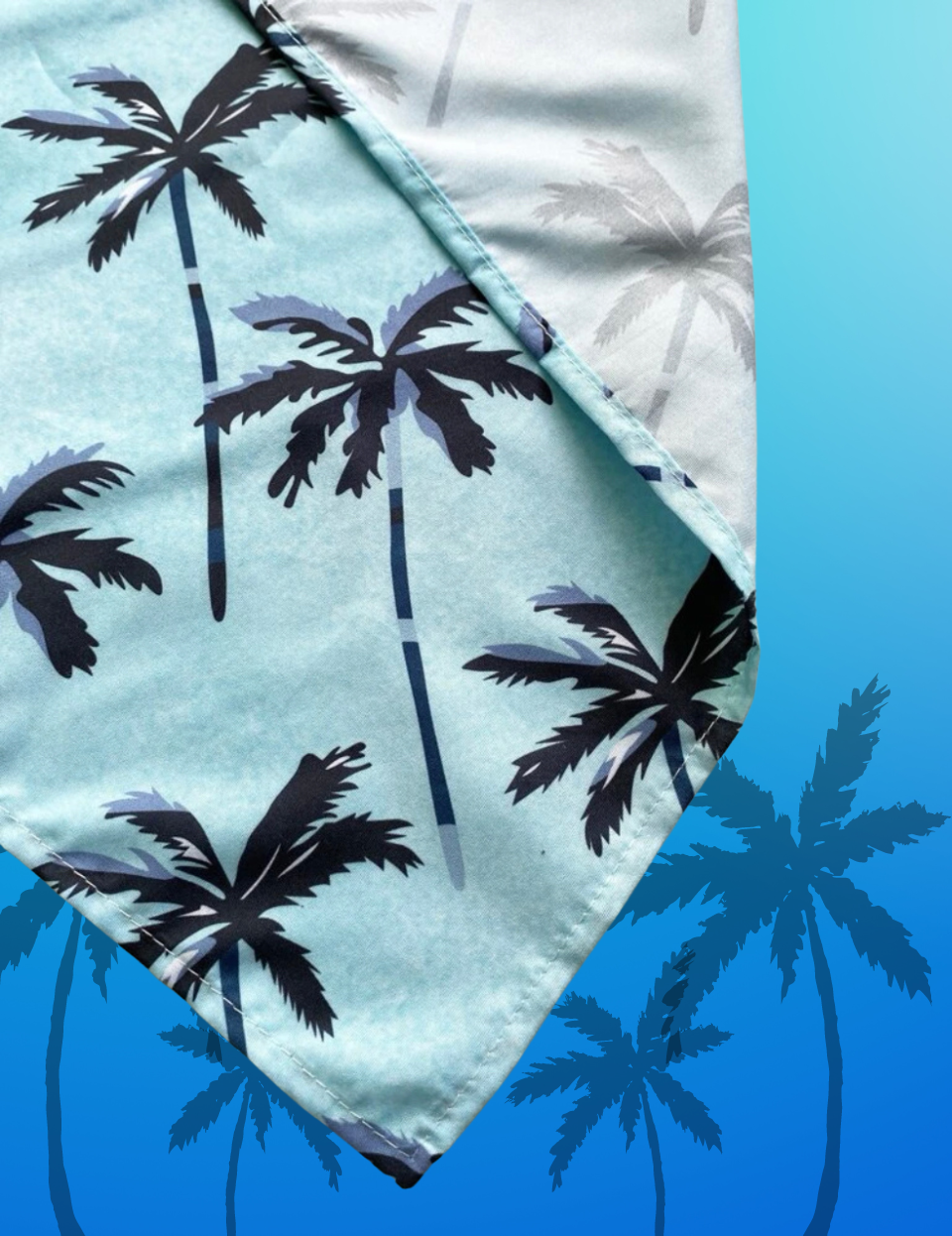 Blue Palm Bandana