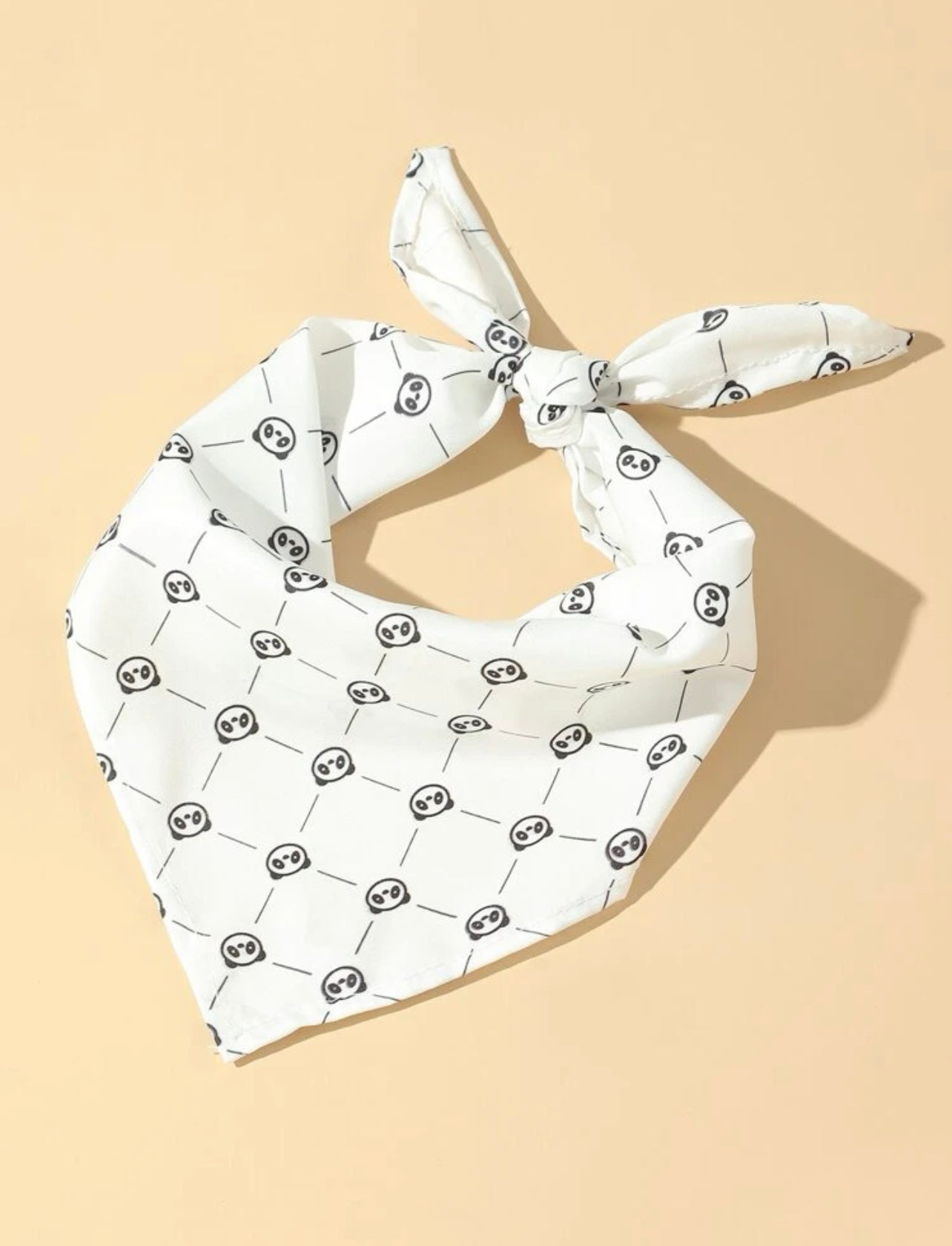 White panda bandana